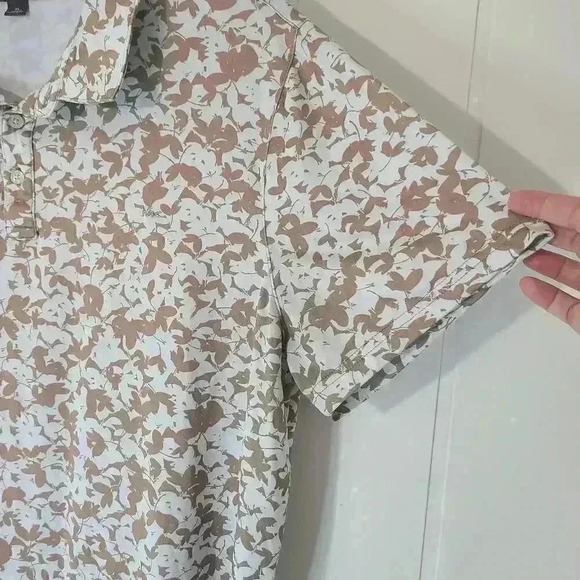 Michael Kors Blue Brown Printed Polo Performance Size XL - Picture 5 of 7